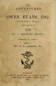 Cover of: The adventures of Owen Evans, Esq