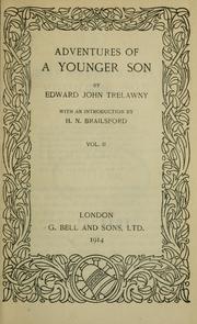 Cover of: Adventures of a younger son.: With an introd. by H.N. Brailsford.