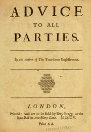 Cover of: Advice to all parties.