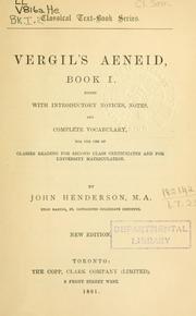 Cover of: Aeneid, Book I by Publius Vergilius Maro