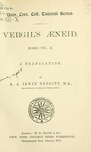 Cover of: Aeneid, Books VII-X