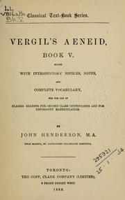 Cover of: Aeneid, Book V by Publius Vergilius Maro