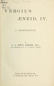 Cover of: Aeneid, IV by Publius Vergilius Maro