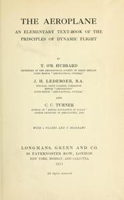 Cover of: aeroplane: an elementary text-book of the principles of dynamic flight
