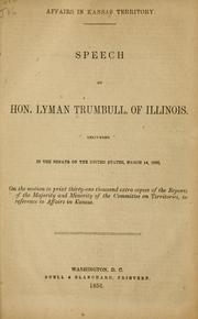 Cover of: Affairs in Kansas territory. by Trumbull, Lyman