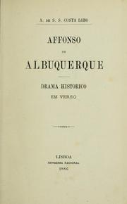 Cover of: Affonso de Albuquerque, drama historico em verso.