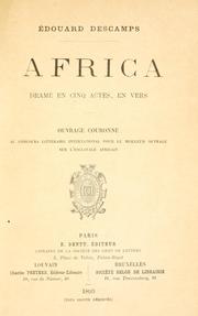 Cover of: Africa: drame en cinq actes, en vers.