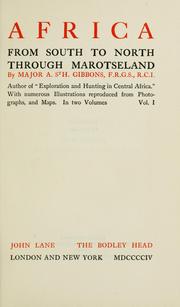 Cover of: Africa from south to north through Marotseland