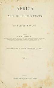 Cover of: Africa and its inhabitants by Élisée Reclus