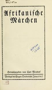 Cover of: Afrikanische Märchen