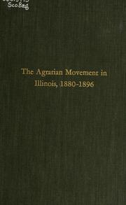 Cover of: The agrarian movement in Illinois, 1880-1896. by Roy Vernon Scott