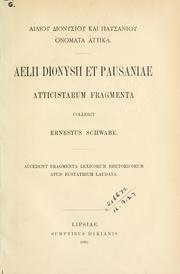 Cover of: Ailiou Dionysiou kai Pausaniou onomata Attika. by Aelius Dionysius