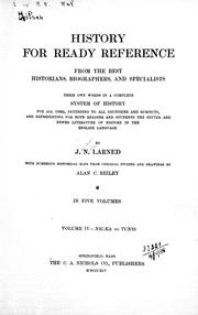 Cover of: History for ready reference by by J. N. Larned ; with numerous historical maps from original studies and drawings by Alan C. Reiley.