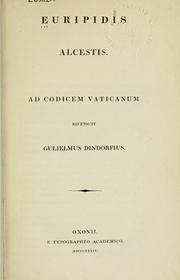 Cover of: Alcestis by Euripides