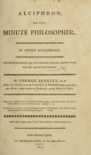 Cover of: Alciphron by George Berkeley