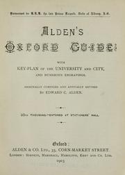 Cover of: Alden's Oxford guide: with key-plan of the University and city, and numerous engravings