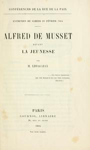Cover of: Alfred de Musset devant la jeunesse.