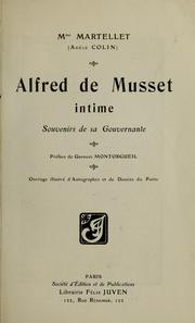 Cover of: Alfred de Musset intime: souvenirs de sa gouvernante