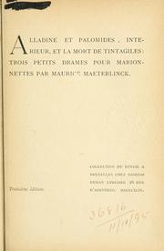 Alladine et Palomides by Maurice Maeterlinck