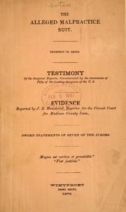 Cover of: The alleged malpractice suit. by A. B. Smith