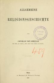 Cover of: Allgemeine religionsgeschichte