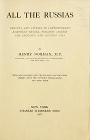 Cover of: All the Russias by Norman, Henry