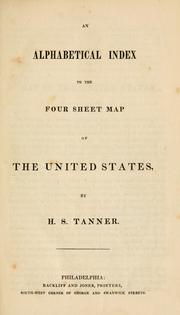 Cover of: alphabetical index to the four sheet map of the United States