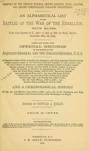 Cover of: alphabetical list of the battles.