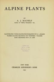 Cover of: Alpine plants by A. J. Macself