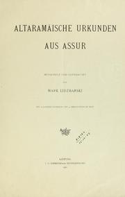 Cover of: Altaramäische Urkunden aus Assur