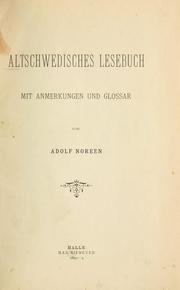 Cover of: Altschwedisches Lesebuch