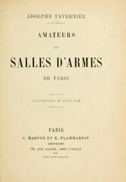 Cover of: Amateurs et salles d'armes de Paris: illustrations de Genilloud.