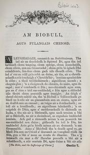 Cover of: Am Biobull, agus fulangais Chriosd.