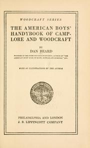 Cover of: The American boys' handybook of camp-lore and woodcraft