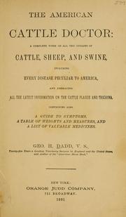 Cover of: American cattle doctor: a complete work on all the diseases of cattle, sheep, and swine