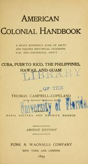 Cover of: American colonial handbook: a ready reference book of facts and figures