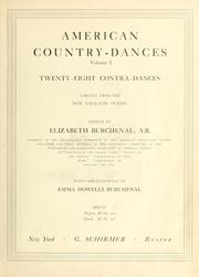 Cover of: American country-dances by Elizabeth Burchenal