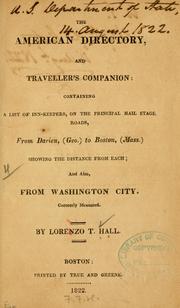 Cover of: American directory, and traveller's companion