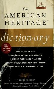 Cover of: The American Heritage dictionary.