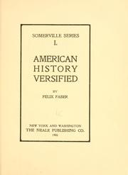 American history versified by Felix Faber