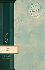 Cover of: Acts: The Spread of the Gospel (MacArthur Bible Studies)