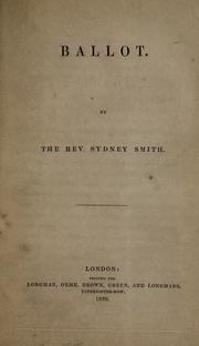 Cover of: Ballot by Sydney Smith