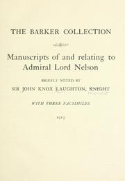 Cover of: The Barker collection by Sir John Knox Laughton
