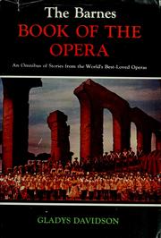 Cover of: The Barnes book of the opera.