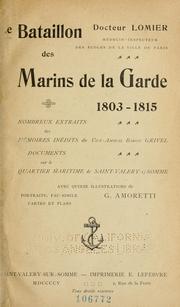 Cover of: Le bataillon des marins de la Garde, 1803-1815 by Eugene Lomier