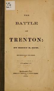 Cover of: The battle of Trenton by Henry K. How