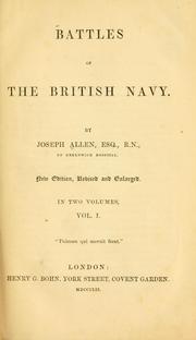 Cover of: Battles of the British navy.