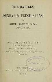The battles of Dunbar & Prestonpans and other selected poems