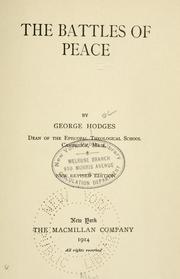 Cover of: battles of peace. | Hodges, George