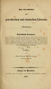 Cover of: Deutsche Schriften by Georg Friedrich Creuzer
